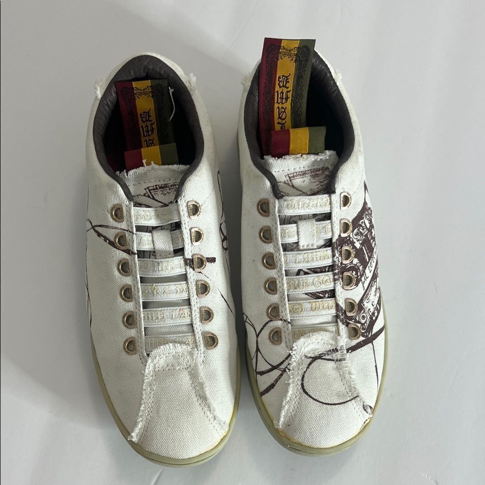Vintage L.A.M.B. White and Brown Sneakers 6